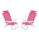 Set X 2 Sillas Summer 6 Posiciones Aluminio ROSADO