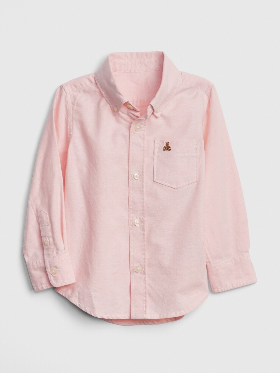 Camisa Oxford Con Bolsillo Toddler Niño - Icy Pink 