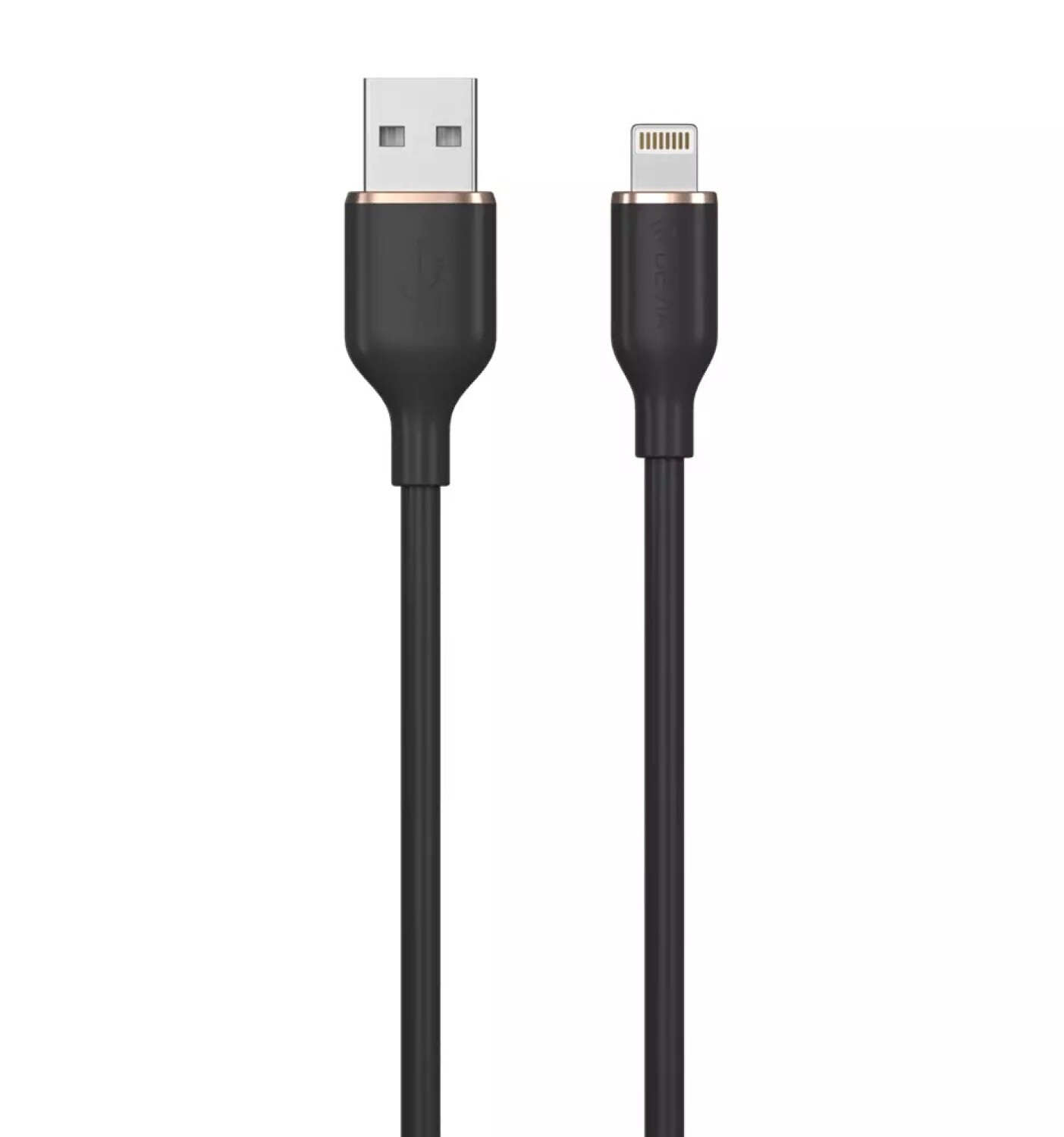 CABLE USB-A A LIGHTNING SILICONE 2.4A 1.2M JELLY SERIES - Black — Cover  company