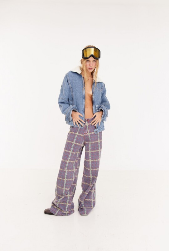 Pantalon Blaze Fucsia y petroleo