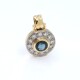 Colgante en oro 18k brillantes y zafiro Colgante en oro 18k brillantes y zafiro