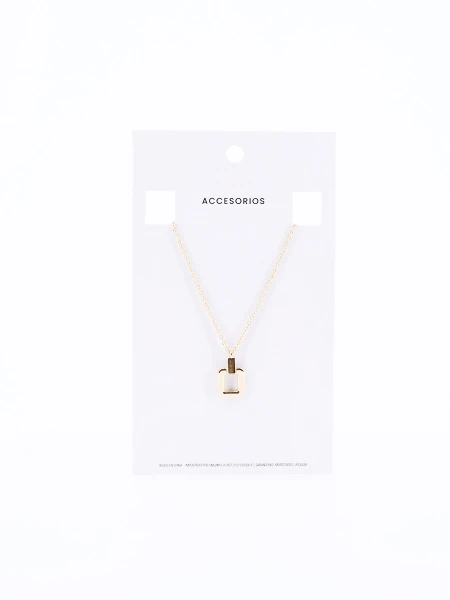 CADENA CON DIJE ESLABON DORADO