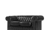 Sillón 100% Cuero - 2 Cuerpos - Chesterfield Negro