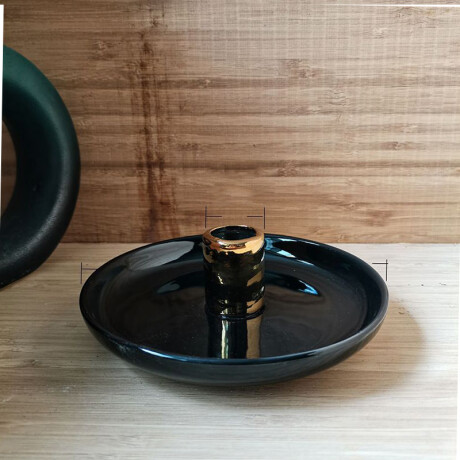 Quemador De Palo Santo Esmaltado Negro