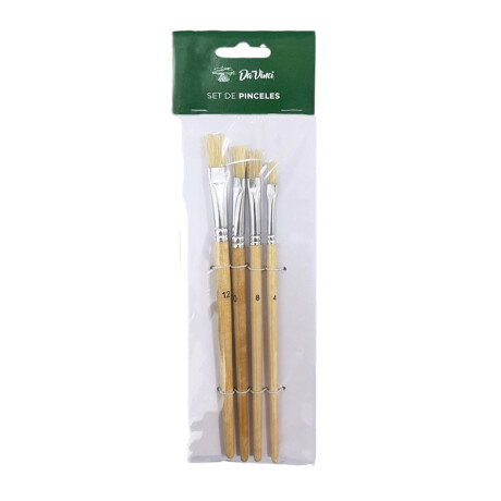 Pinceles Da Vinci 4 pcs Chatos