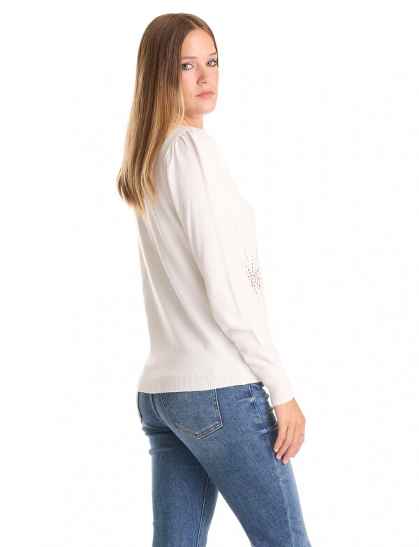 Buzo Destellos Strass CRUDO