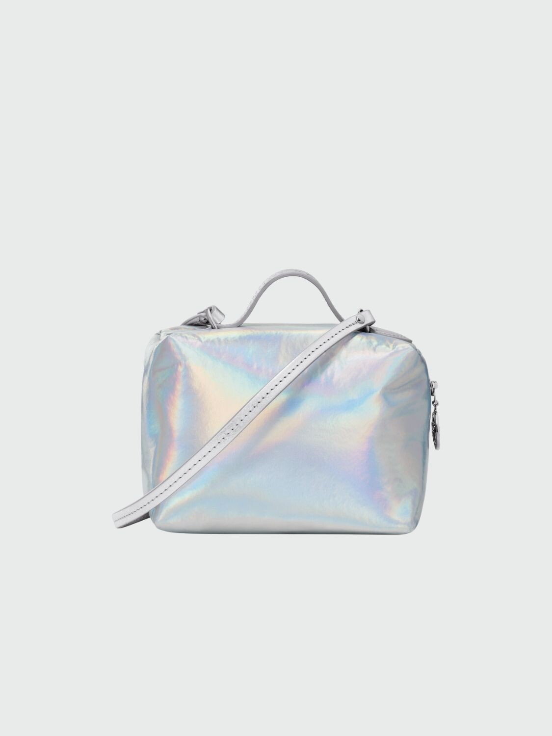 Longchamp -MINI LE PLIAGE HOLOGRAPHIC CROSSBODY BAG Plateado