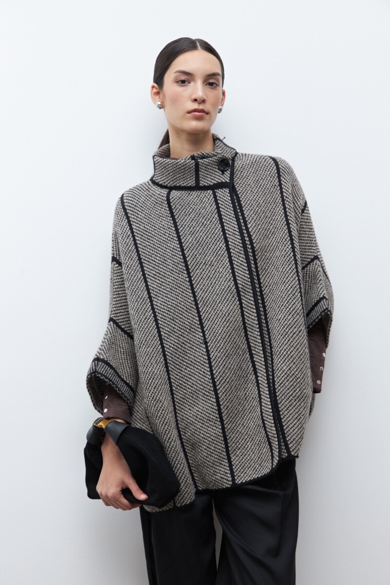 Capa con vivo en contraste - negro 