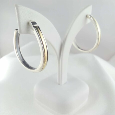 Aros de plata 925 con double de oro 18 ktes. Aros de plata 925 con double de oro 18 ktes.