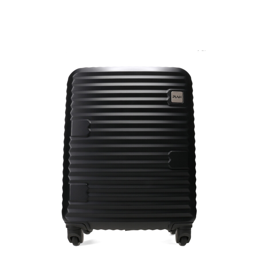 Valija Push Rigida Acanalada Negro
