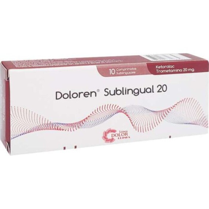 DOLOREN SUBLINGUAL 20 MG. CJ X 10 COMP. única