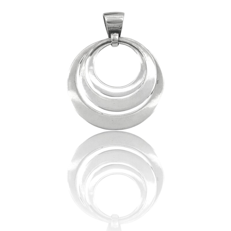 Dije Círculos Alianzas Rusas-Plata 925-Sin Piedra-CP4428 sinpiedra
