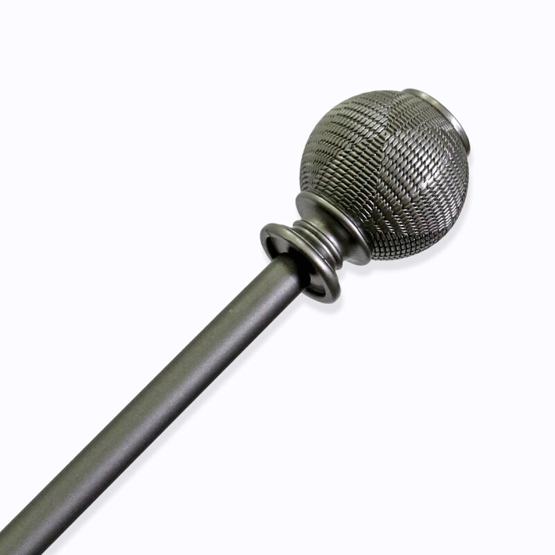 VARA METAL PLATA P/CORTINA 122-218CM Unica
