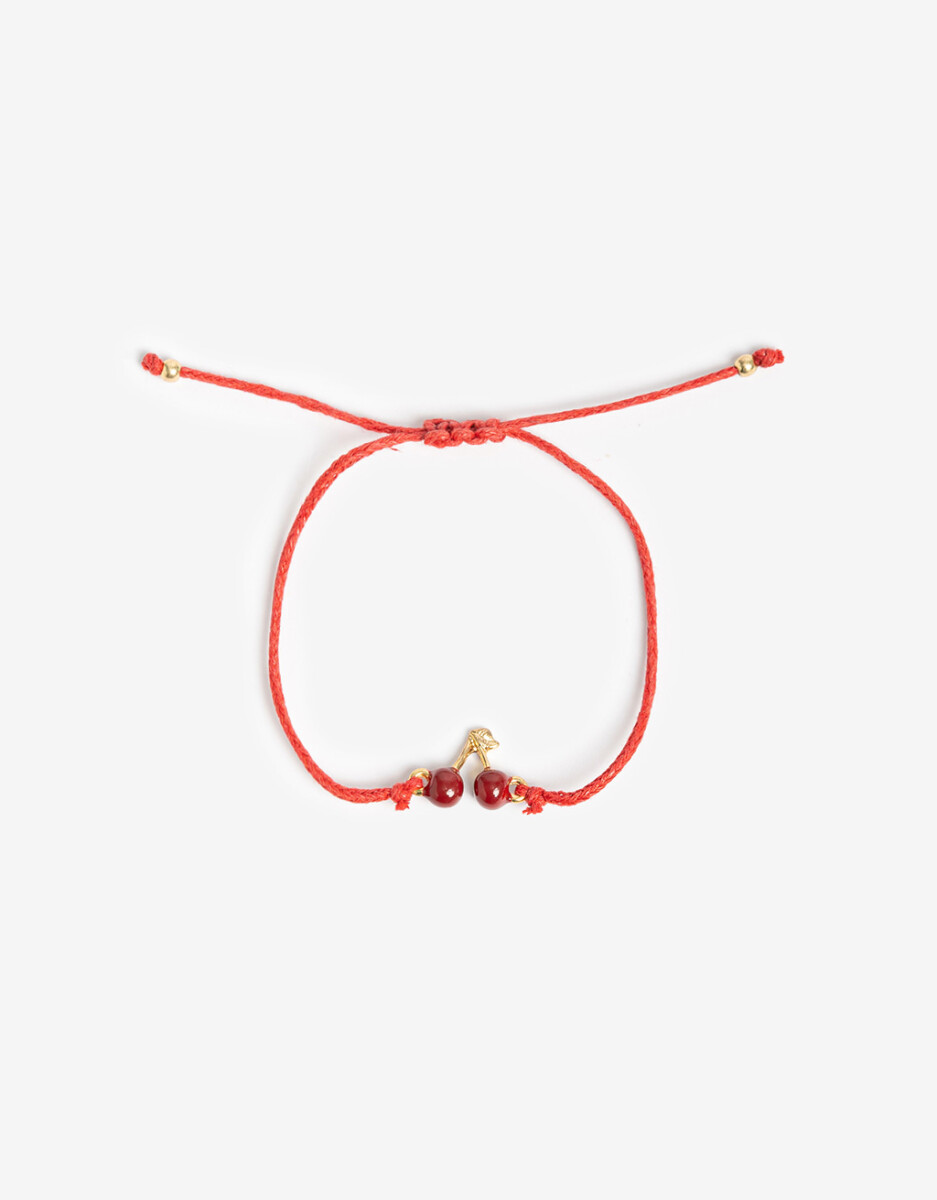 Pulsera Flexible Cordón Y Cereza 