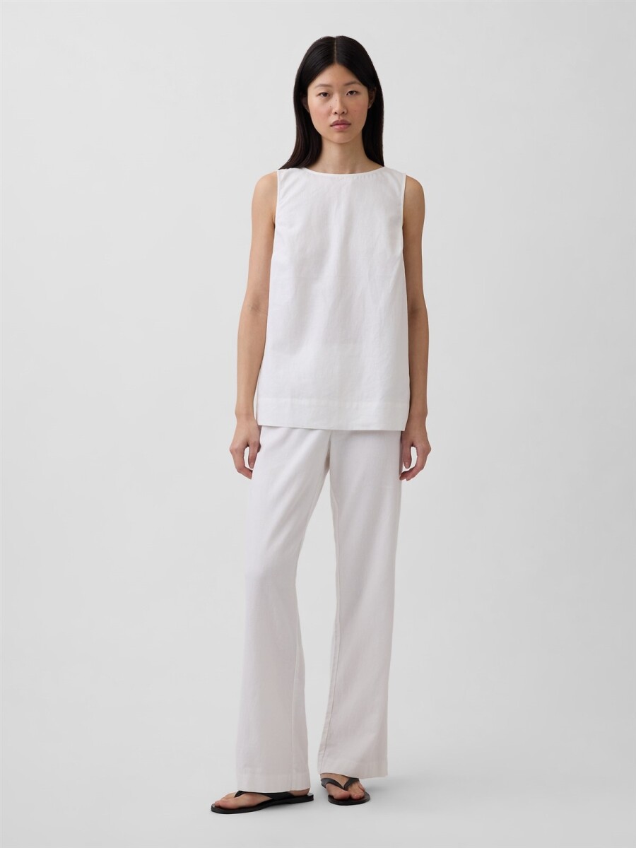 Pantalón Tiro Bajo Mujer - New Off White 