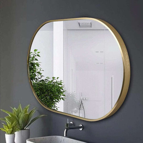 Espejo ovalado de pared Dorado