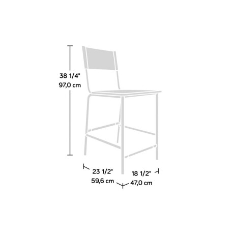 Banqueta Sauder Linea Boulevard Caf Negro