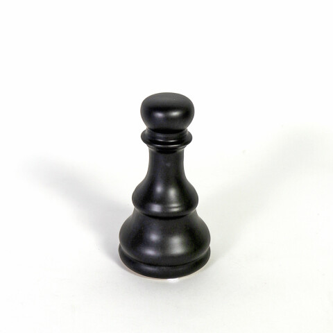 FIGURA CERAMICA NEGRA PEON DE AJEDREZ 7.5X14CM Unica