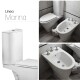 JUEGO INODORO LARGO MOCHILA TAPA Y BIDET MARINA BLANCO BLANCO