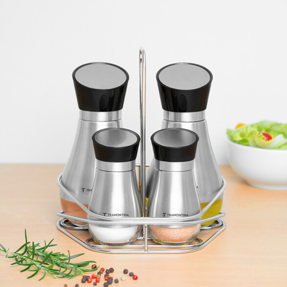 Set de vinagreras y saleros 4 pzs. "Realce" -TRAMONTINA TF0188