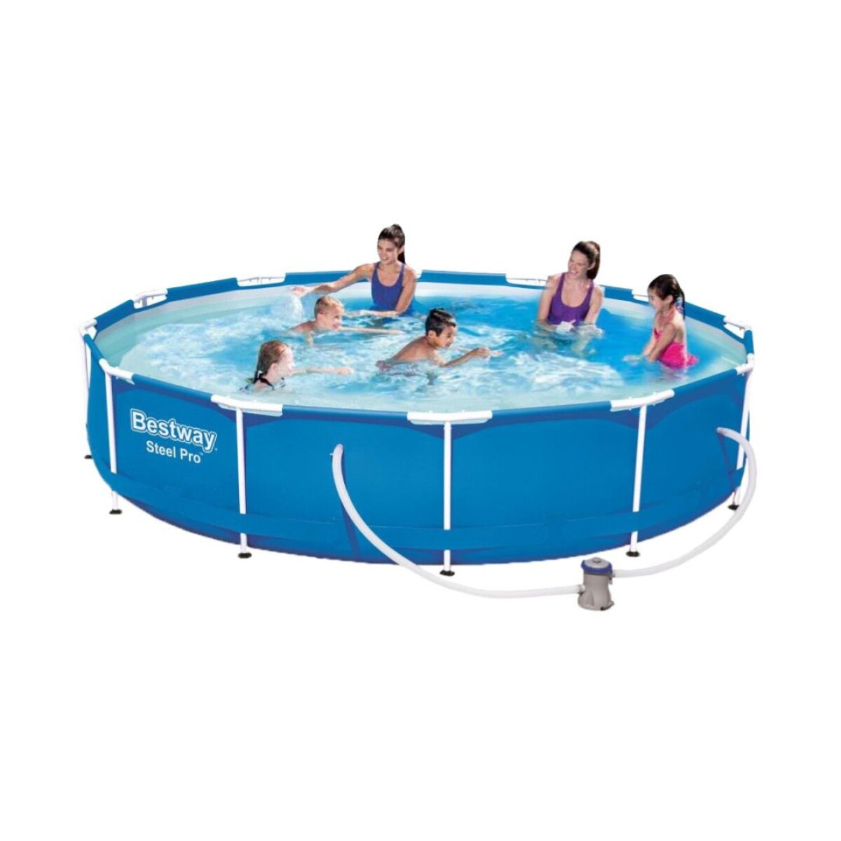 PISCINA BESTWAY 6.473L STEEL PRO C/ESTRUCTURA METALICA/ FILTRO/ CELESTE 56681 - Unica 