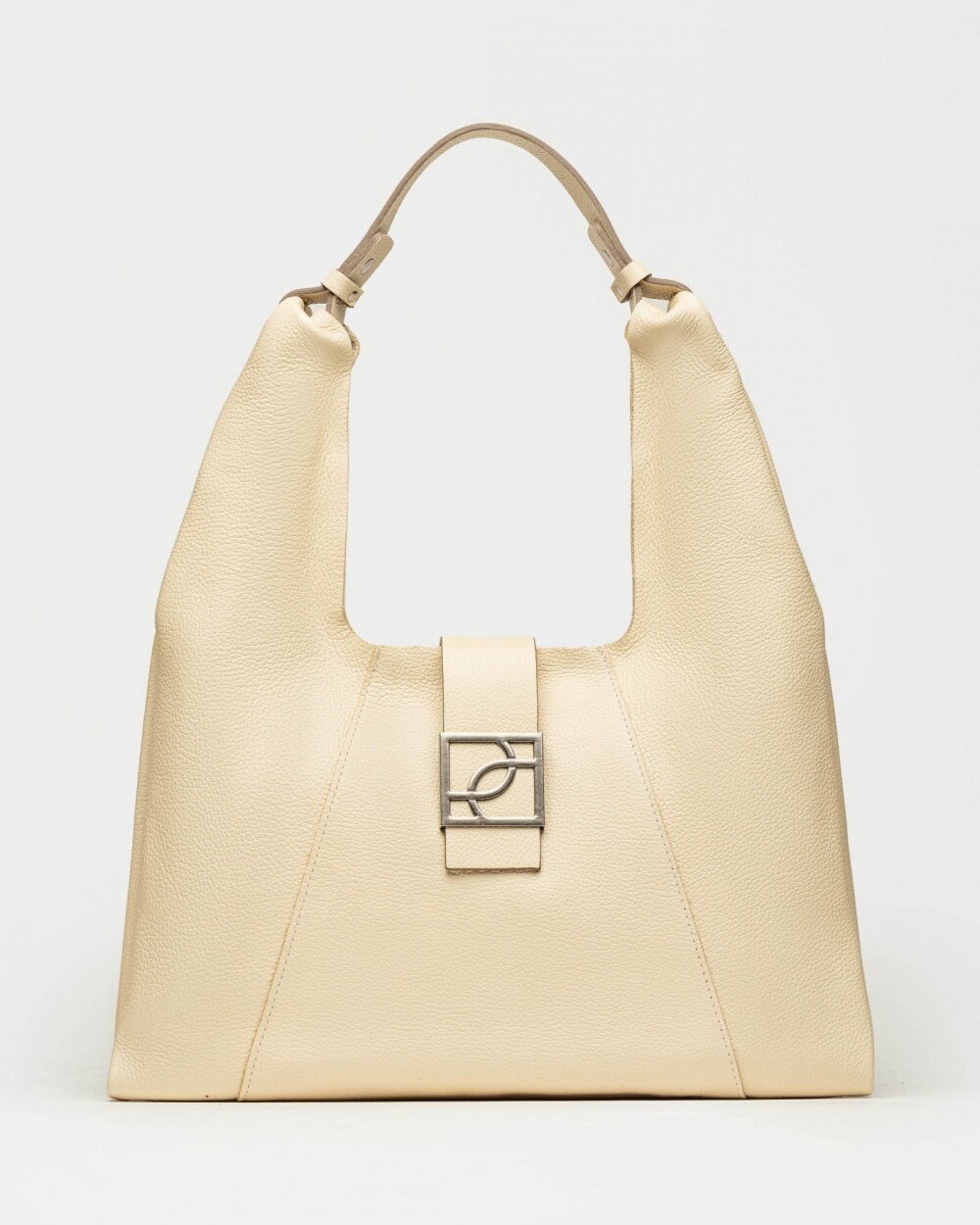 Bolso Signature en cuero graneado Natural