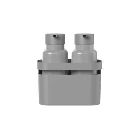 SET DISPENSADORES PLASTICO GRIS FLOW