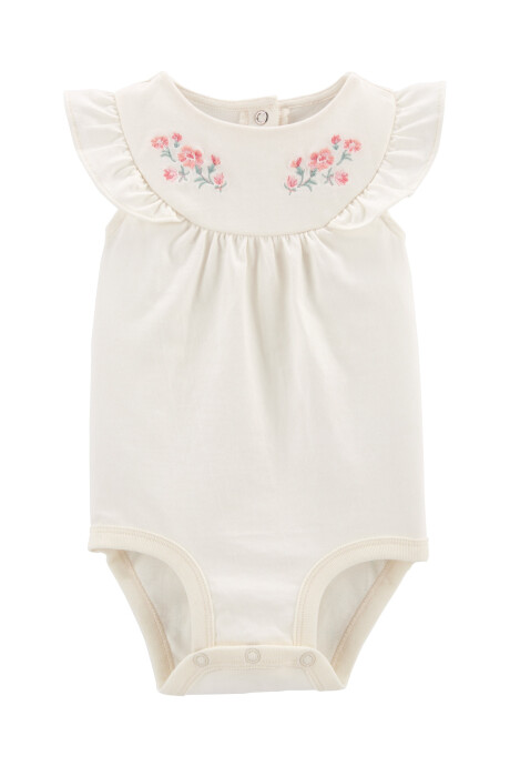 Body de algodón con bordado floral 0