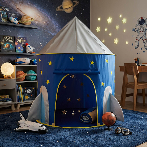 Carpa Casita Infantil Para Niños Casa Tipi Espacio Nave Cohete Espacial Estrellas Imback Color Azul Carpa Casita Infantil Para Niños Casa Tipi Espacio Nave Cohete Espacial Estrellas Imback Color Azul