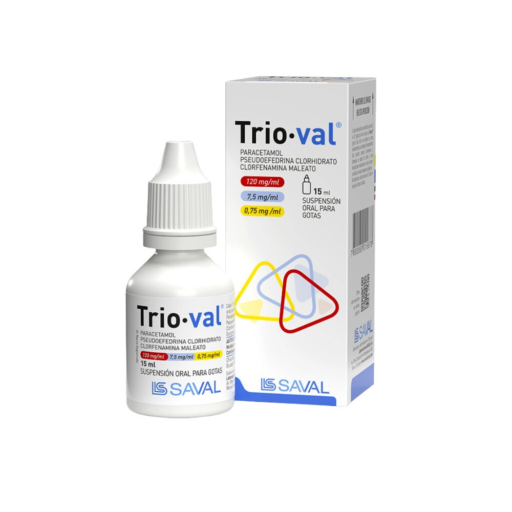 TRIO-VAL GOTAS CJ X 15 ML. única