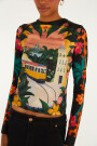 TOP MANGA LARGA Multicolor