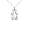 Dije Colgante Niña-Plata 925 Inflada-Sin Piedra-CP3919 sinpiedra