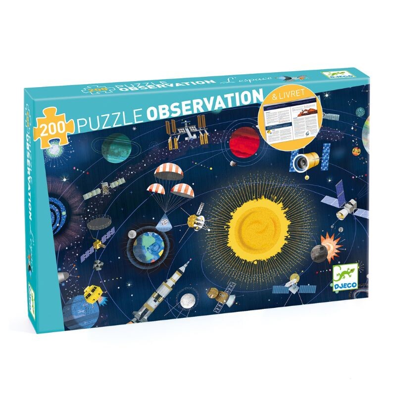 Puzzle observación 61x38 cm 200 Pcs + Libro El Espacio