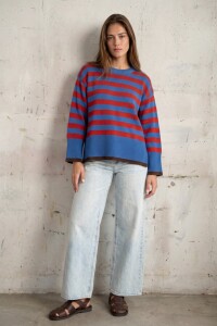 Sweater Rayado Rojo