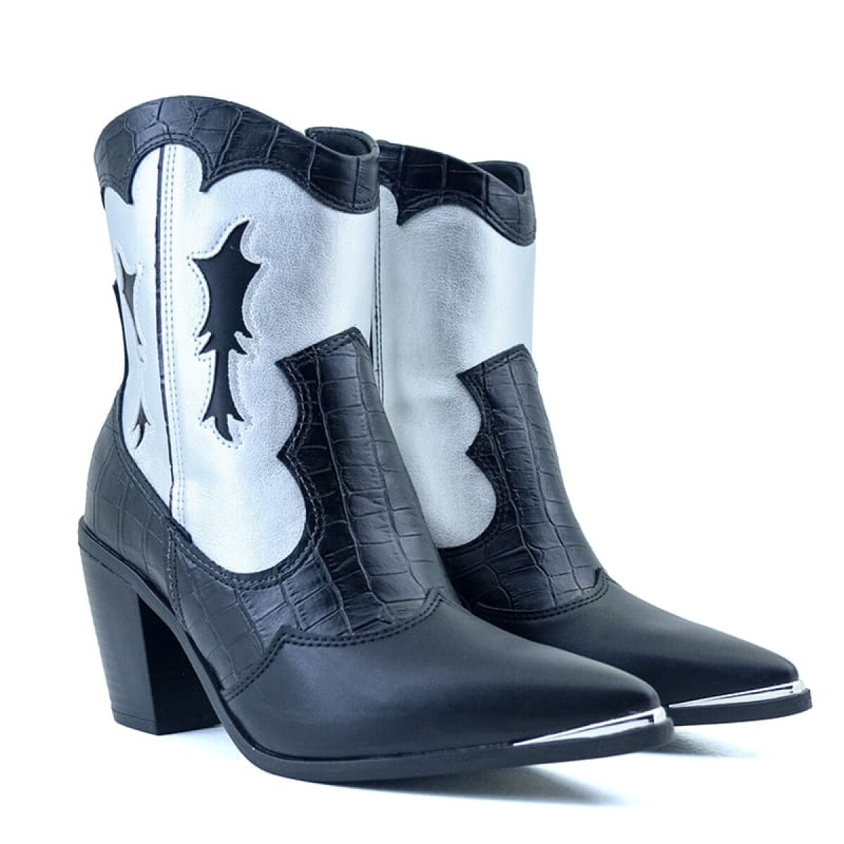 Botas Vizzano Tejana de Mujer - 3070.109-27427 - Plata-negro 