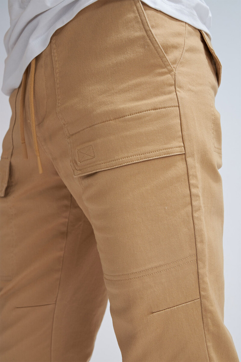 Pantalón cargo jogger de algodón Maiz Claro