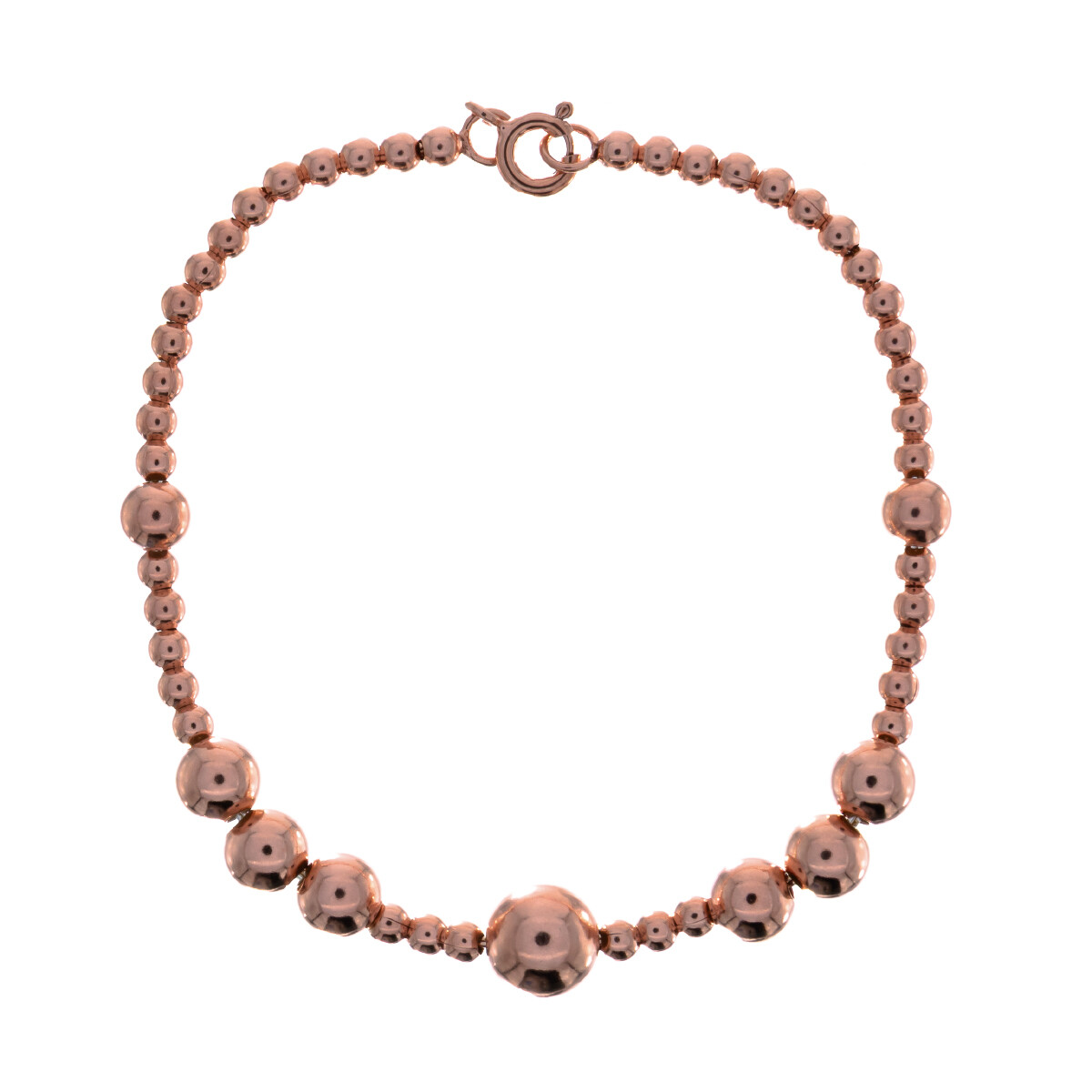 Pulsera de plata 925 con baño de oro rosado. 
