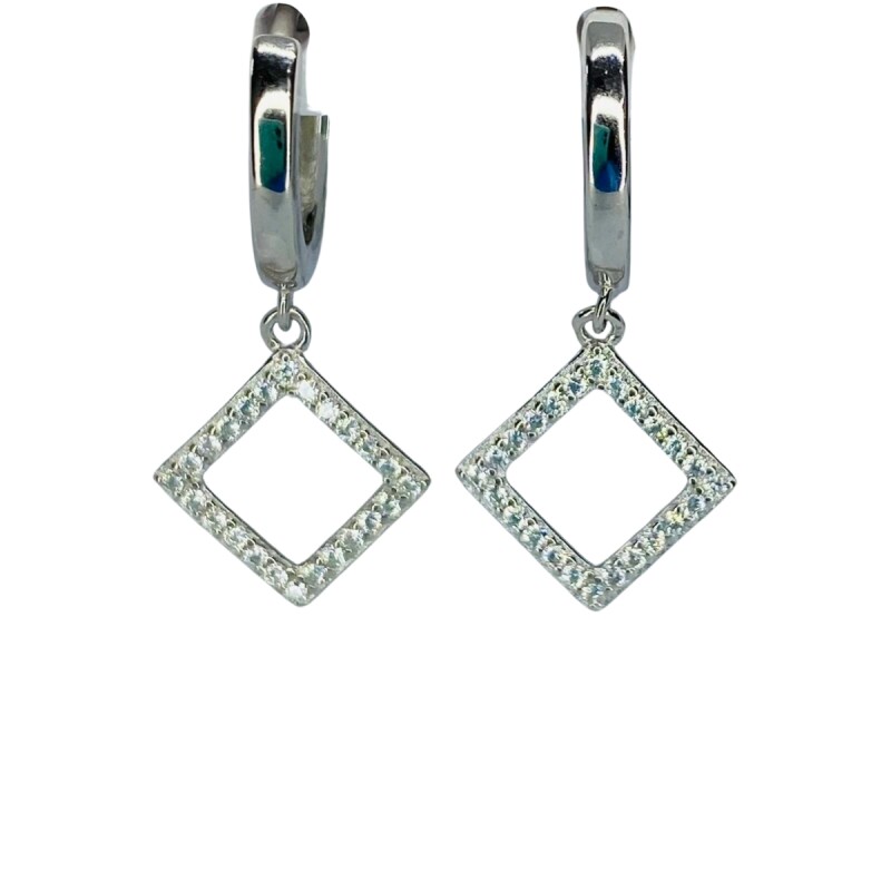 CARAVANA CUADRADO PLATA CON CIRCONIAS L2dslf-00160-x3