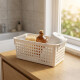 Cesto Organizador calado con asas 29 x 13.5 x 12.5 cm BLANCO