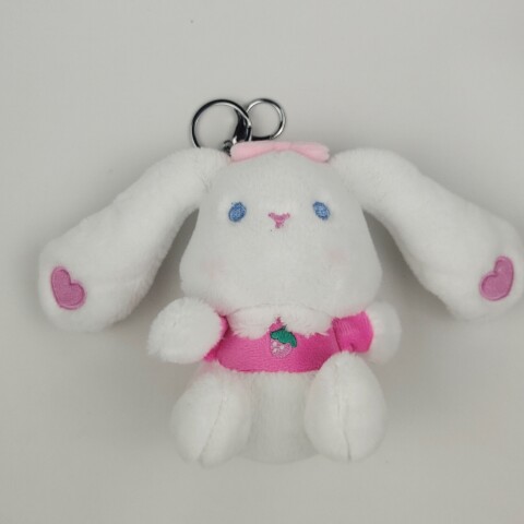 COLGANTE DE BOLSA DE PELUCHE (CONEJO CON OJOS BORDADOS Y CORAZÓN/ROSA OSCURO) COLGANTE DE BOLSA DE PELUCHE (CONEJO CON OJOS BORDADOS Y CORAZÓN/ROSA OSCURO)