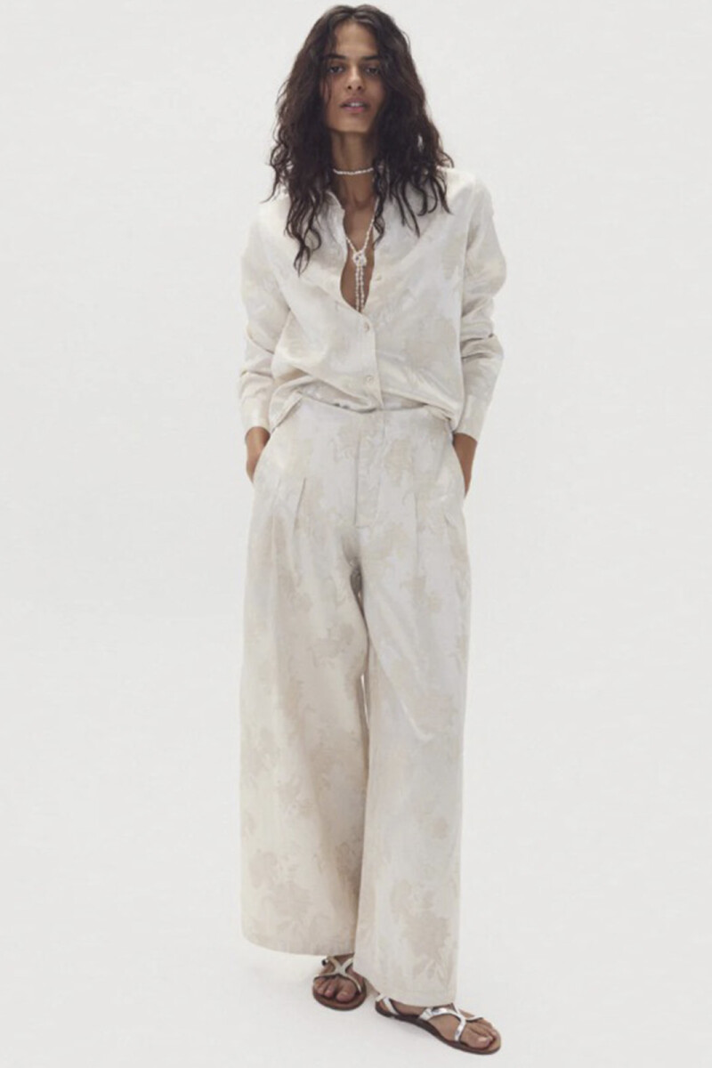 SAN MARINO BROCADE SHIRT Crema