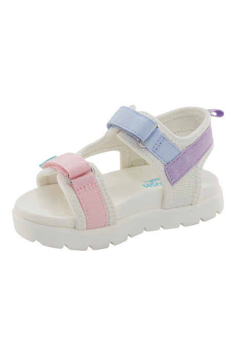 Sandalias casuales, diseño colorblock Sin color
