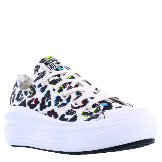 Championes de Mujer Converse - All Star Ctas Move OX Blanco - Animal Print