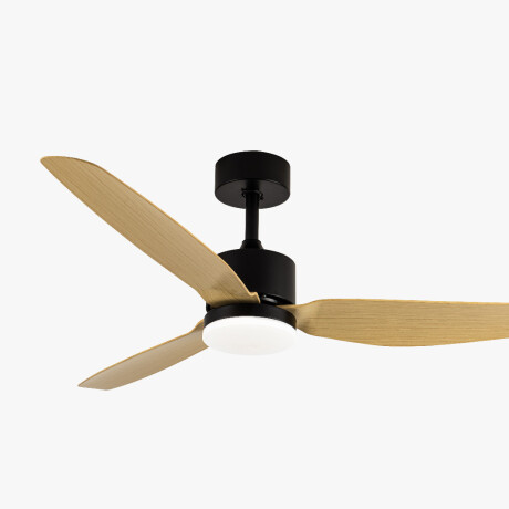 Ventilador De Techo Led 18watts Fría/cálida Función Inversa Marrón