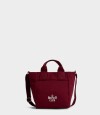 Cartera City Mini Crudo ''campus Club'' Rojo Burdeaux