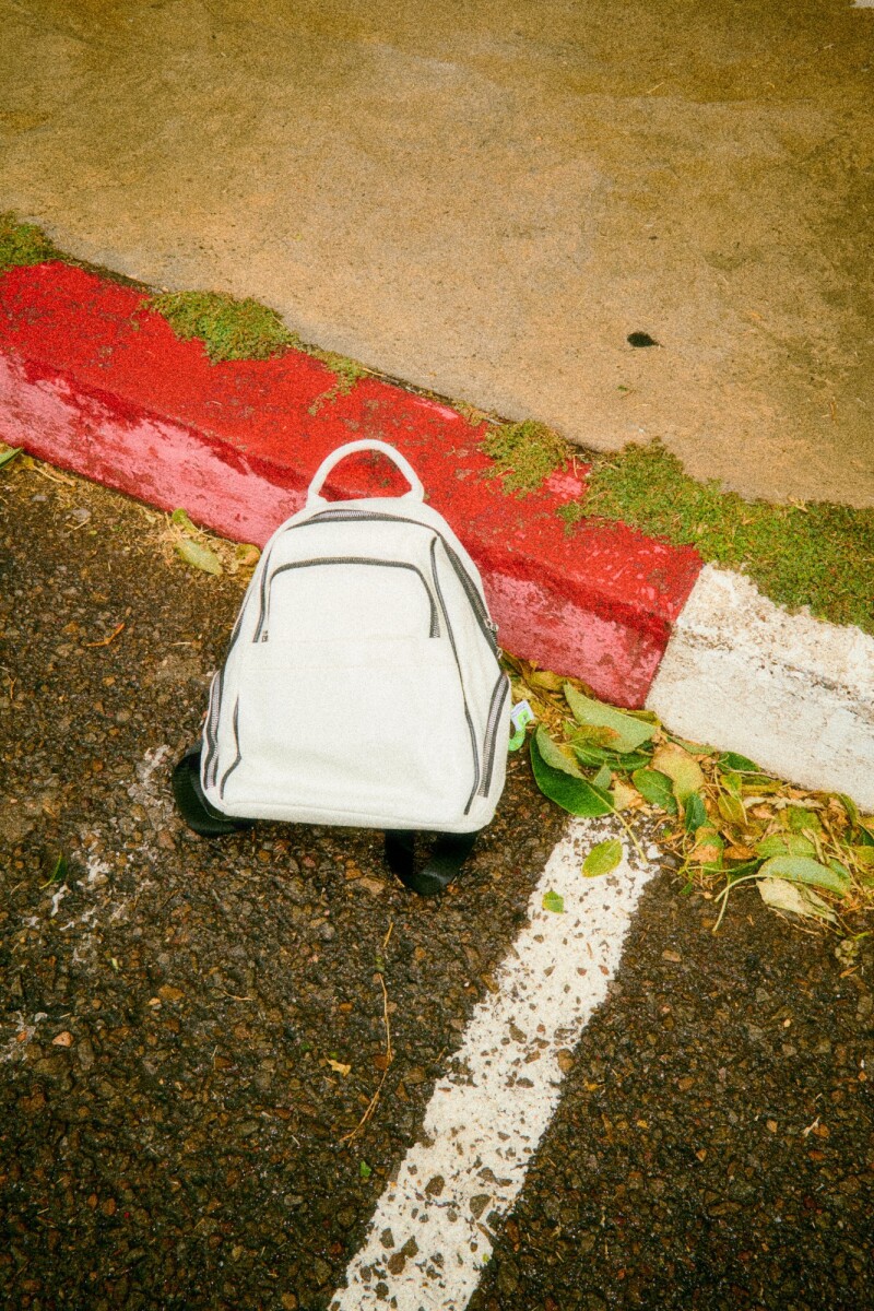 Mochila contraste blanco