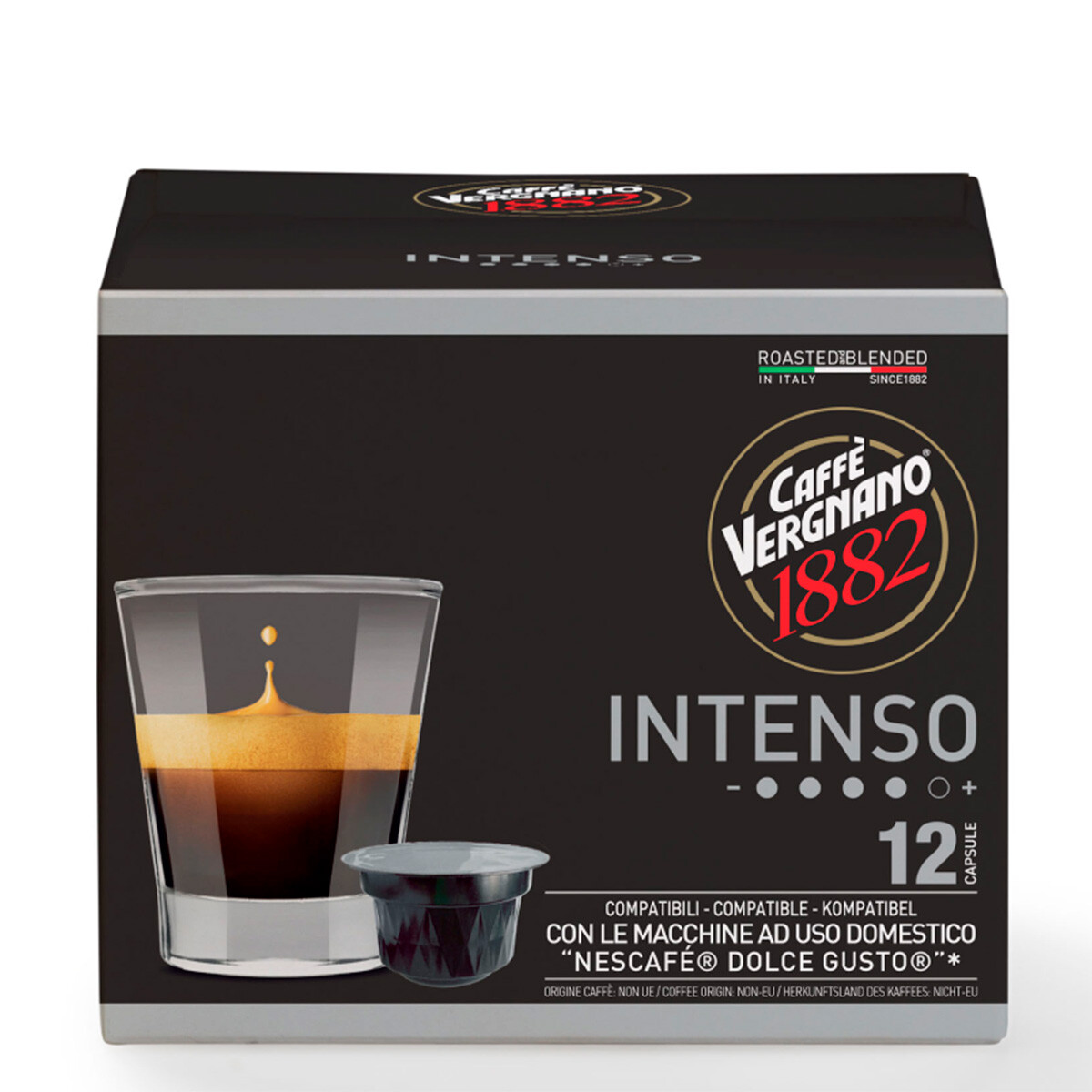 Cápsulas Café Vergnano Intenso 12U Compatible Dolce Gusto 