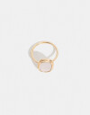 Anillos Chicos Acrilico Anillo Con Acrílico - Dorado