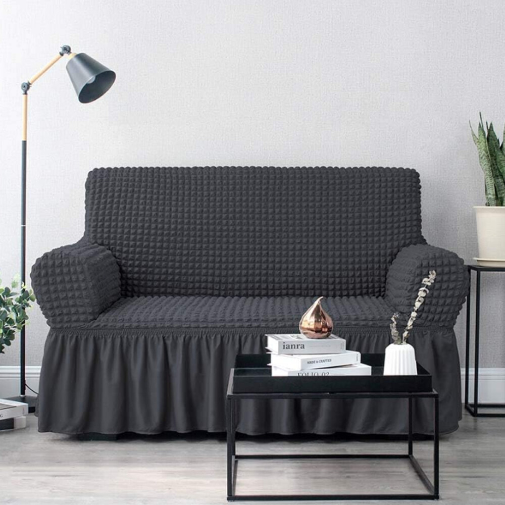 Funda cubre sillón 2 cuerpos Negro