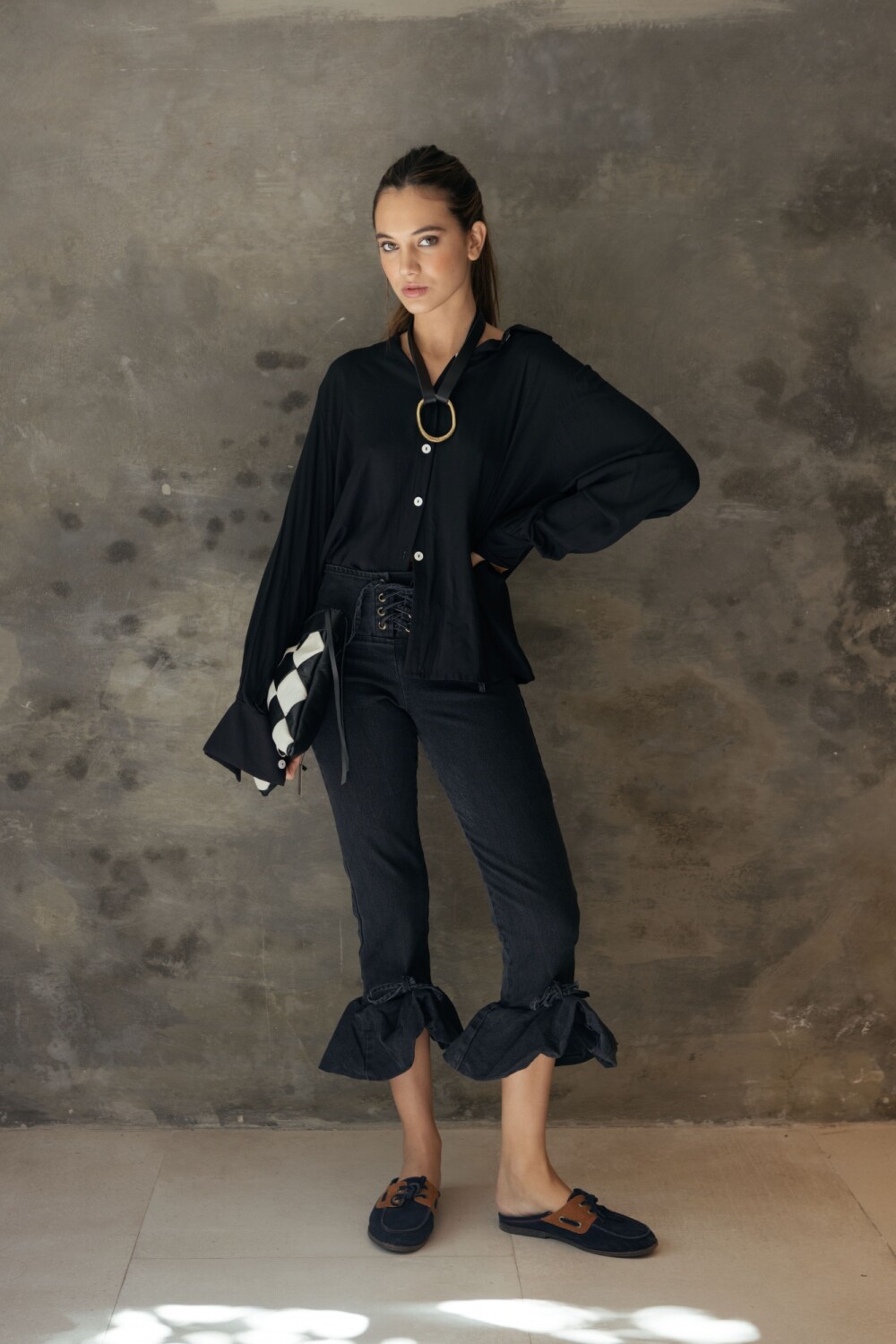 Rosette Fisher Pants Negro